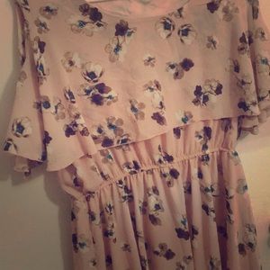 Vintage Pink Floral Dress